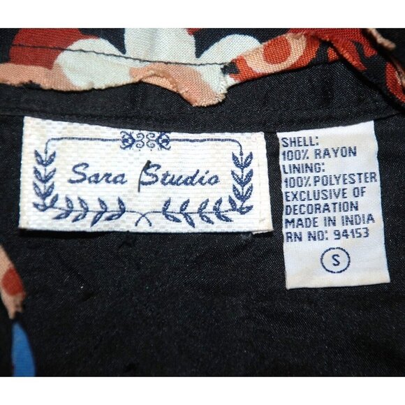 Sara Studio Colorful Bold Retro Size XL Lightweight Shacket Button Front Sequin - Picture 9 of 10